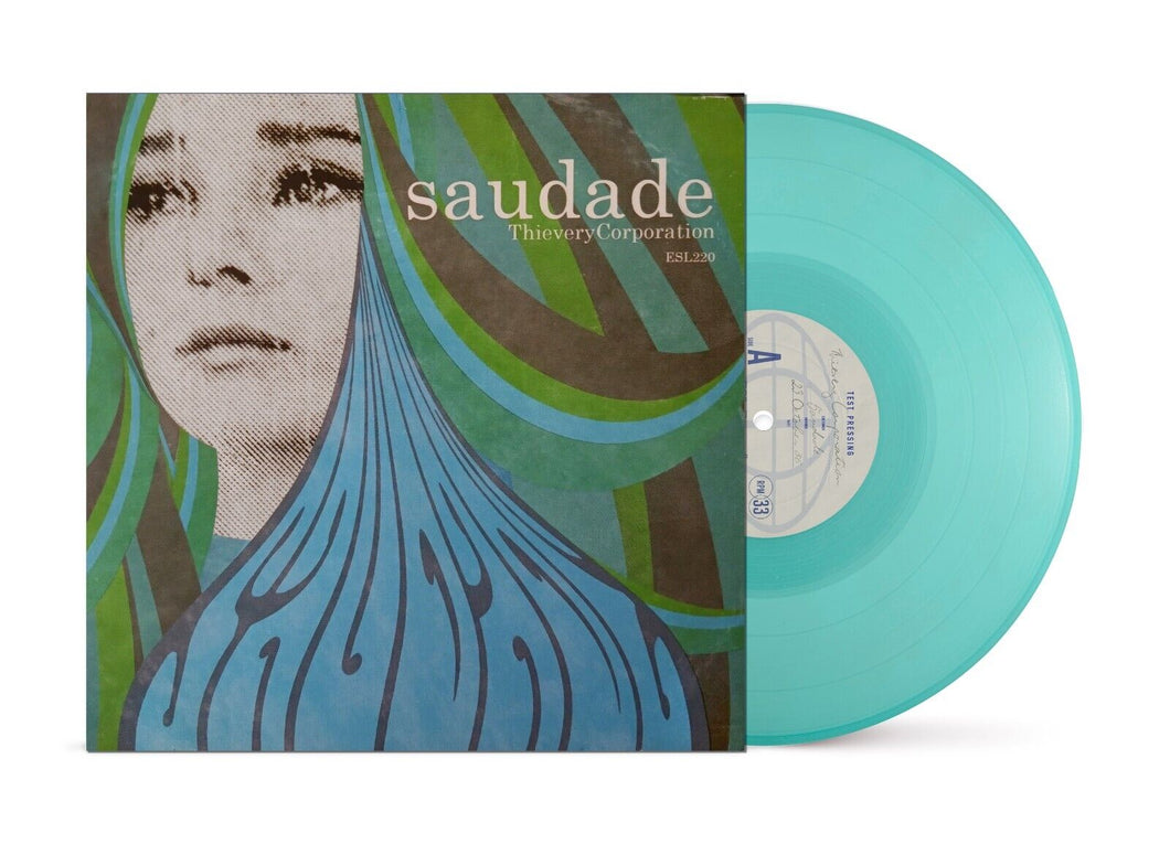 THIEVERY CORPORATION - SAUDADE 10TH ANNIVERSARY TRANSLUCENT BLUE VINYL LP